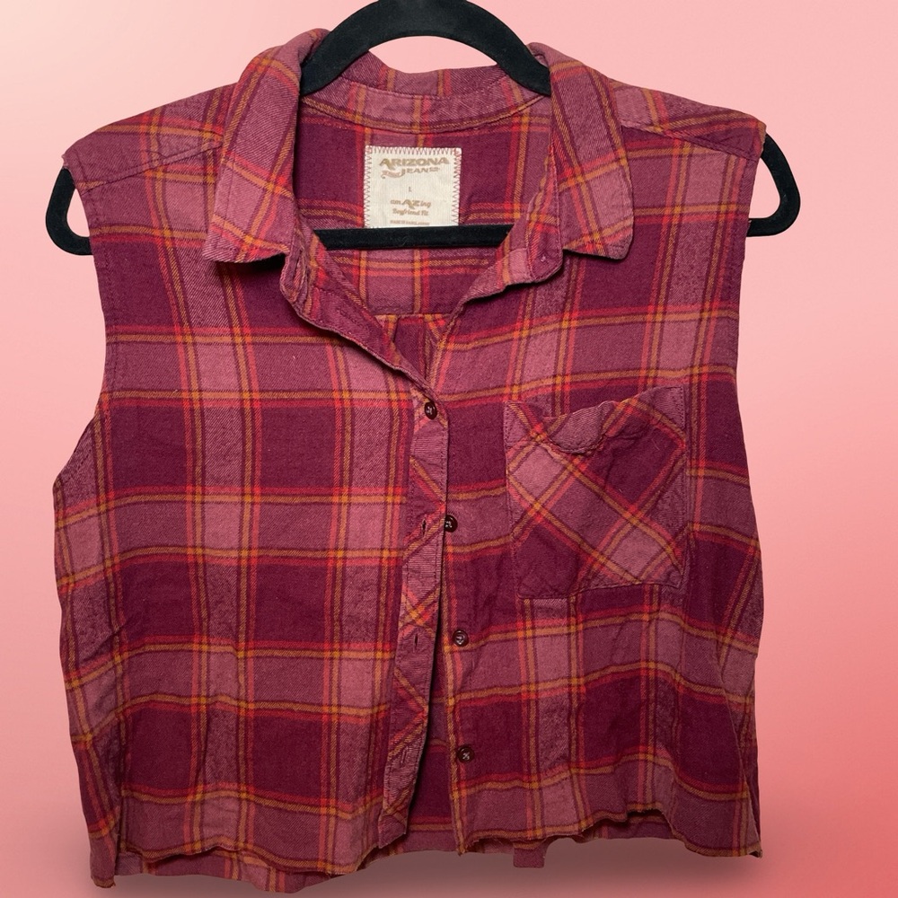 Arizona Jean Company Red Plaid Shirt